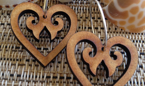 Heart hoops, wood